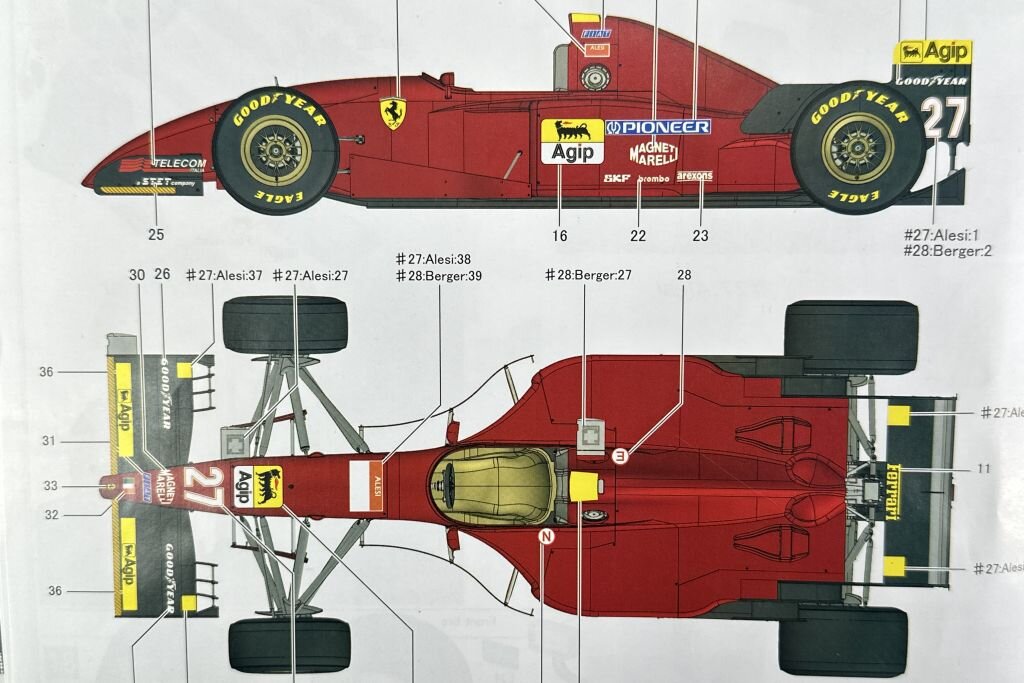 Ferrari 412 T2 - The Last of the F1 Twelve Cylinder Cars - Model Factory Hiro - 1/12